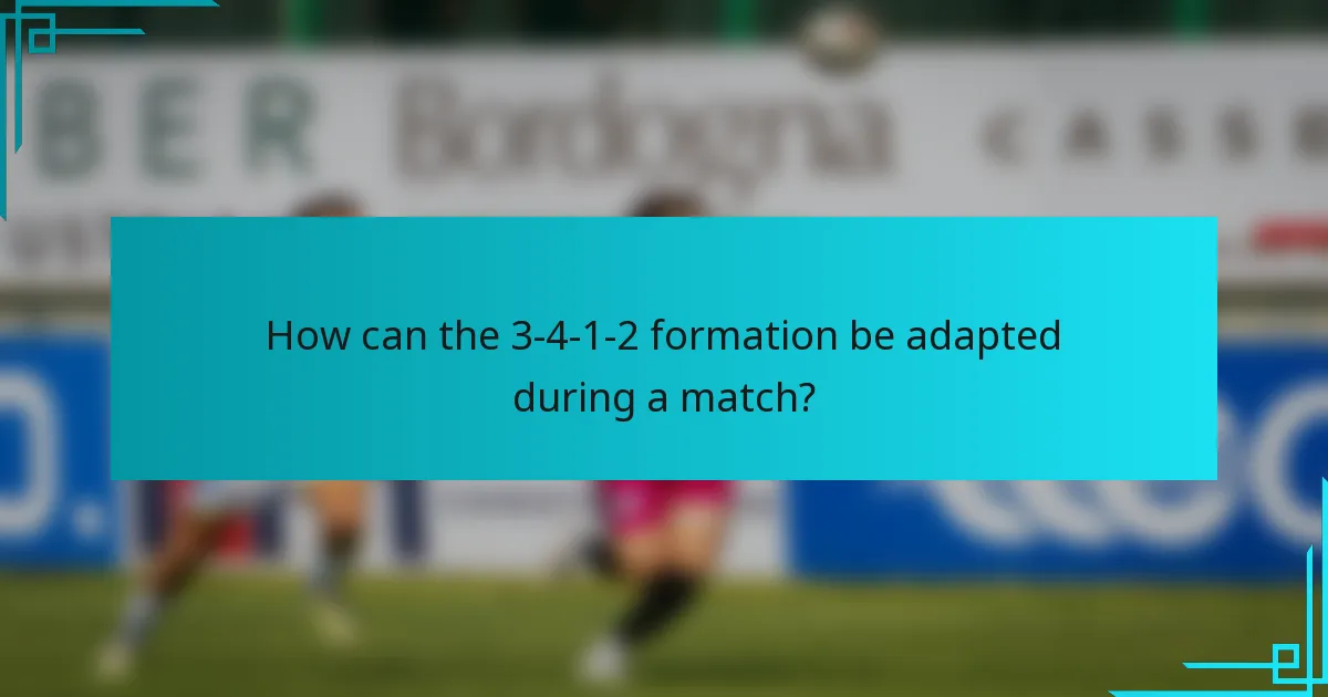 How can the 3-4-1-2 formation be adapted during a match?