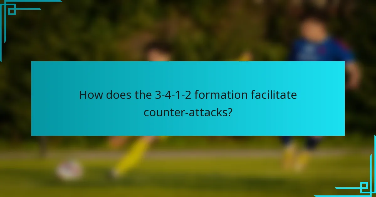How does the 3-4-1-2 formation facilitate counter-attacks?