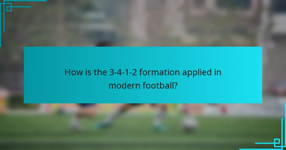 How is the 3-4-1-2 formation applied in modern football?
