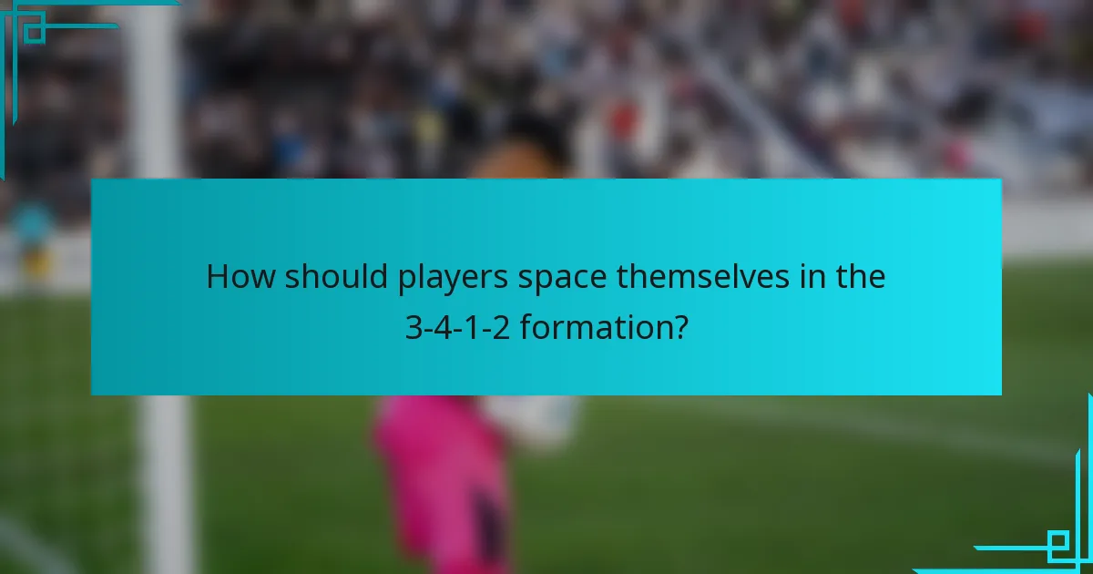 How should players space themselves in the 3-4-1-2 formation?